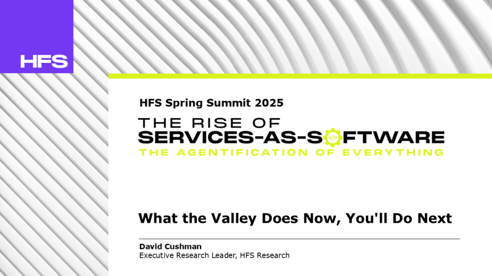 David Cushman - HFS Spring Summit - Cameo High Tech